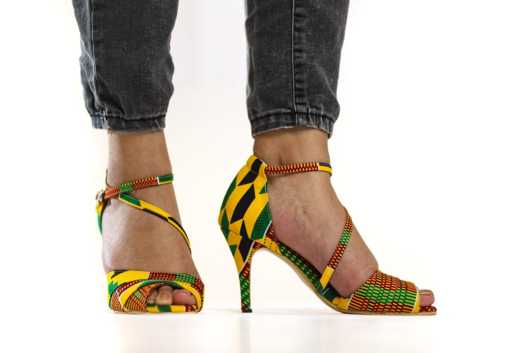 Queen Cleo yellow women’s dance shoes – Mia Designs